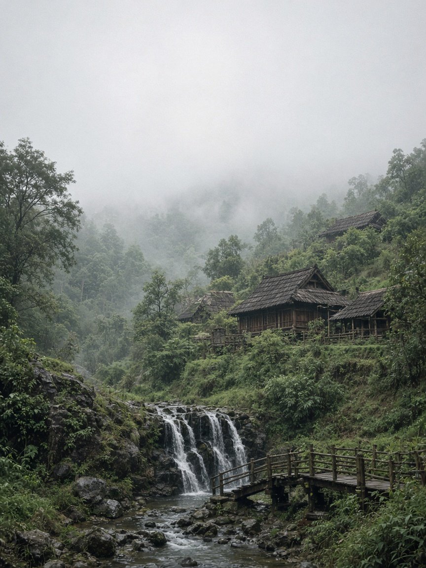 Đường bản trong sương